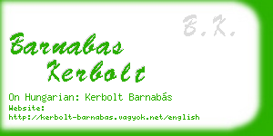 barnabas kerbolt business card