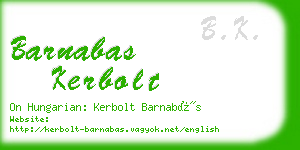 barnabas kerbolt business card